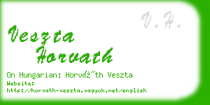 veszta horvath business card